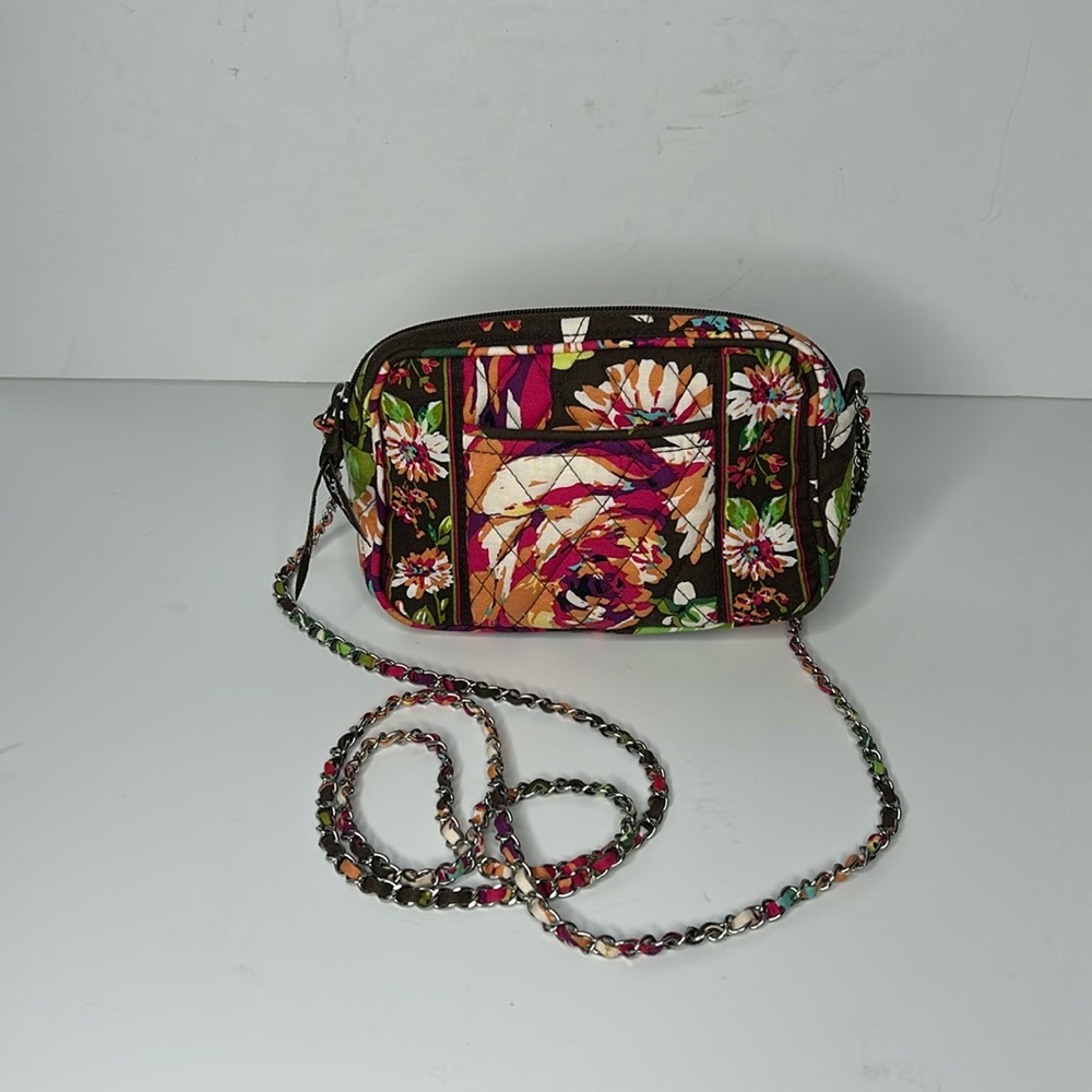 Vera Bradley Whitney English Rose Pattern Quilted Crossbody Purse